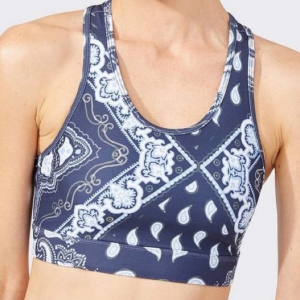 Spilts59 Geri Bra, Blue Bandana Print, Size M